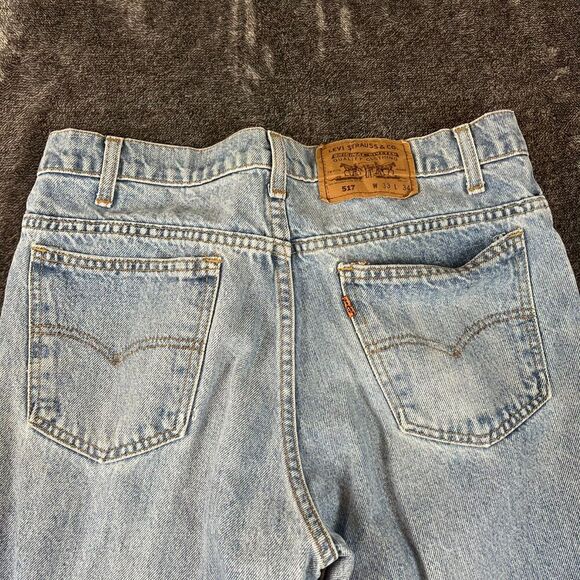 Vtg Levi's 517 Bootcut Denim Men's Jeans 33X34(30X33) Orange Tab USA - Picture 10 of 15